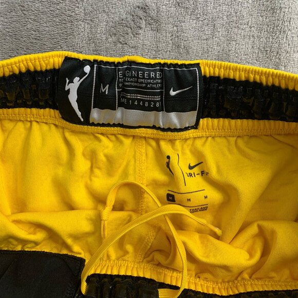 Nike Shorts Womens Medium Los Angeles Sparks WNBA Team Player Issue Yellow - Picture 7 of 10